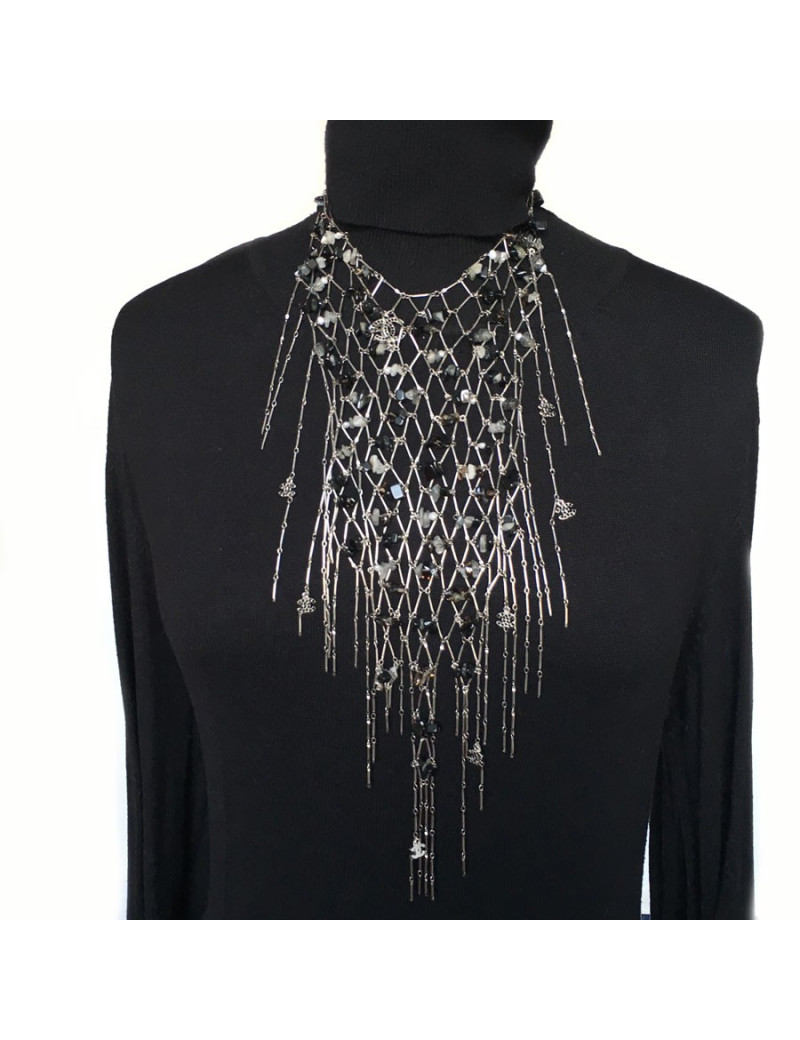 Plastron CHANEL pearls and stones