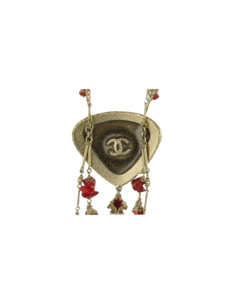 Sautoir corail & perles d'eau douce CHANEL