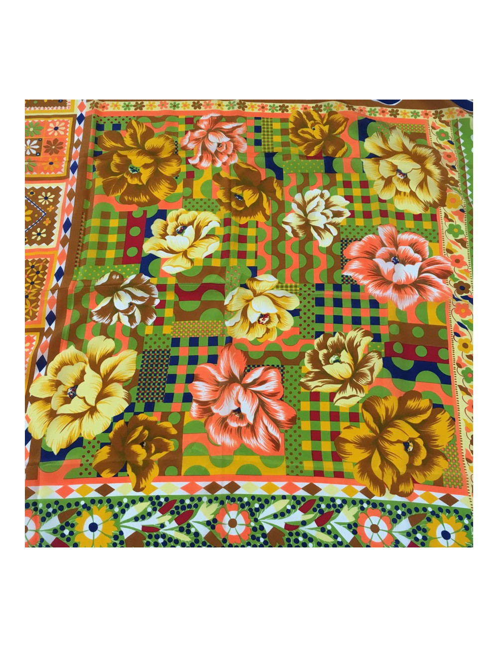 Green CHRISTIAN LACROIX vintage silk scarf