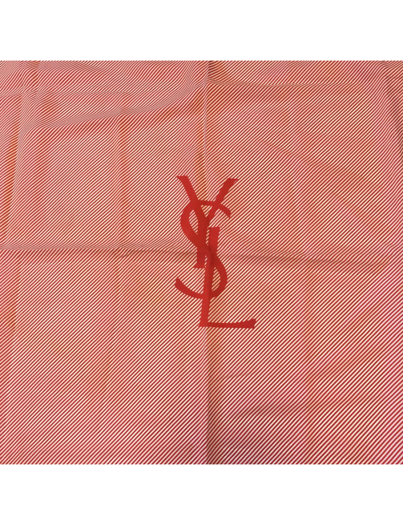 YSL YVES SAINT LAURENT vintage red silk scarf