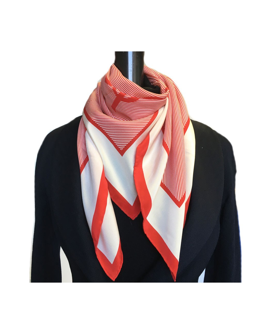 YSL YVES SAINT LAURENT vintage red silk scarf