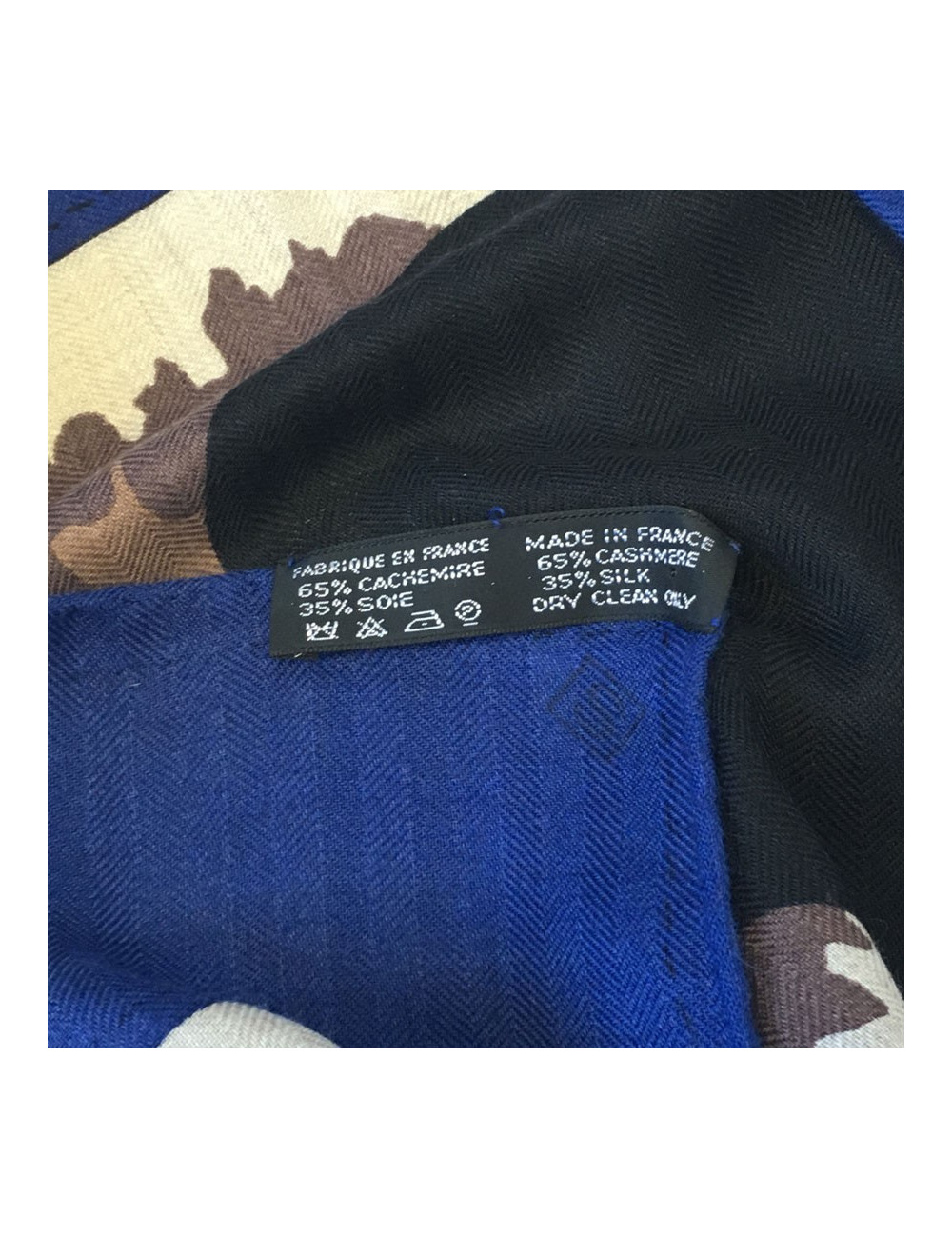 Shawl HERMES "Dear" in cashmere and silk