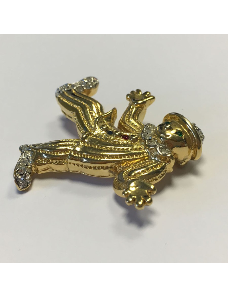 Broche COURREGES "clown" 80 ' serti