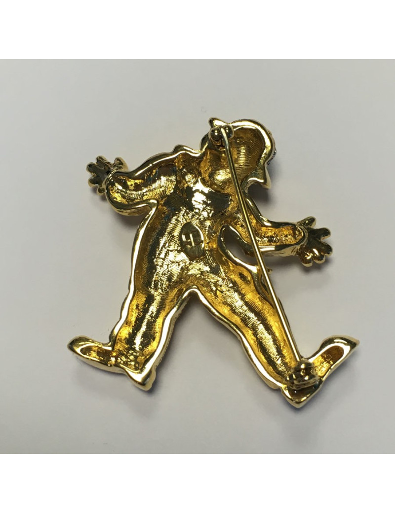 Broche COURREGES "clown" 80 ' serti