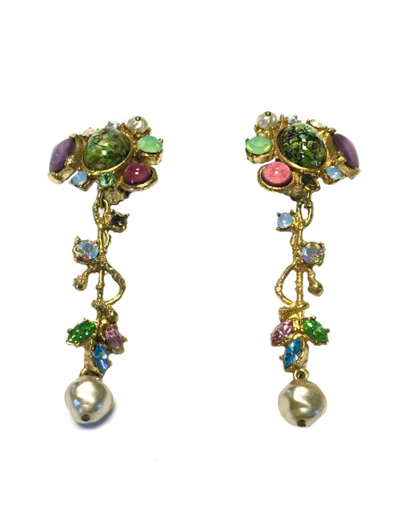 Earrings hanging clips CHRISTIAN LACROIX Couture