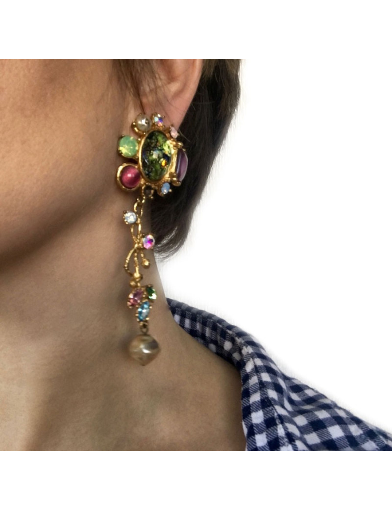 Earrings hanging clips CHRISTIAN LACROIX Couture