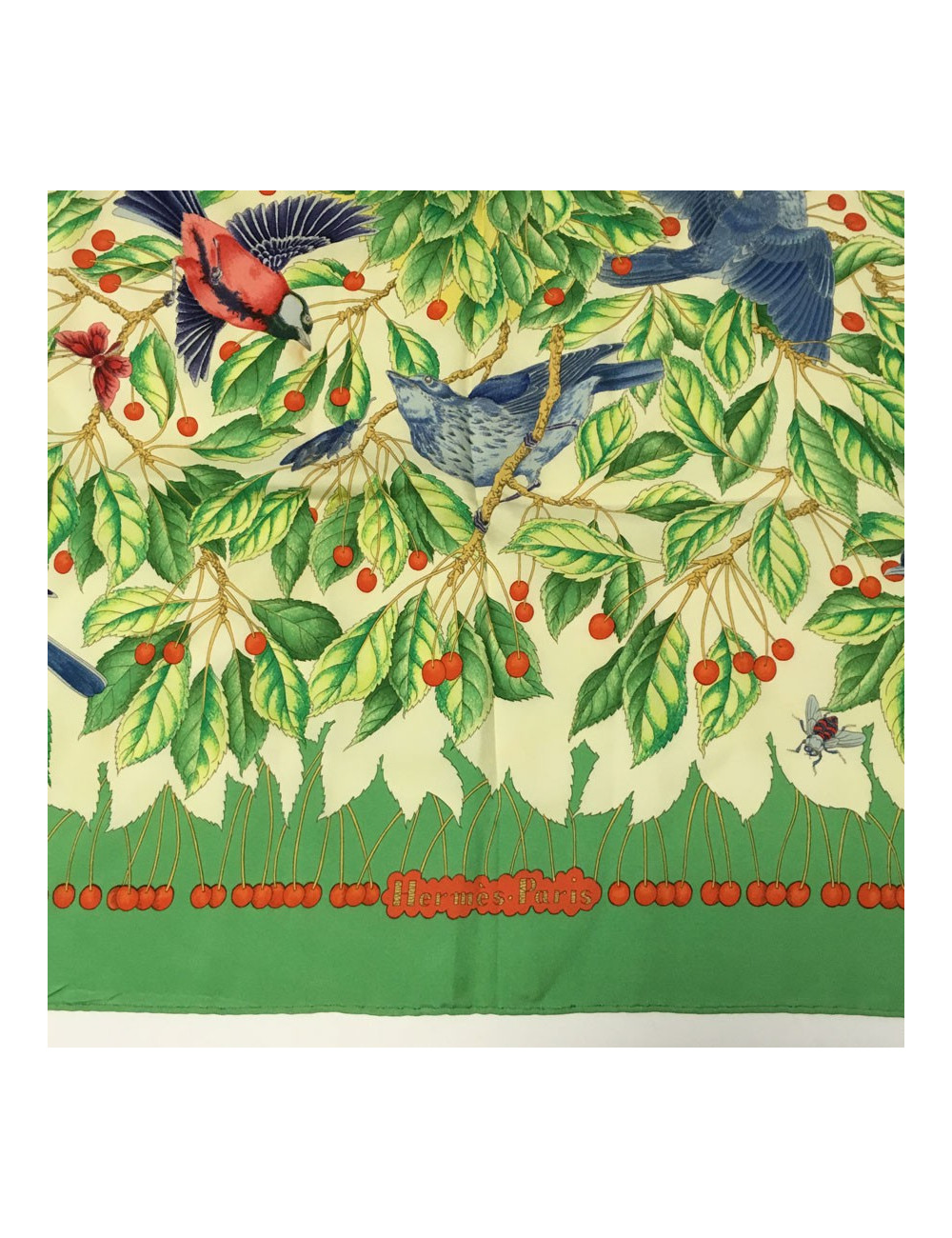 Hermès "Les Merises" in multicolored silk