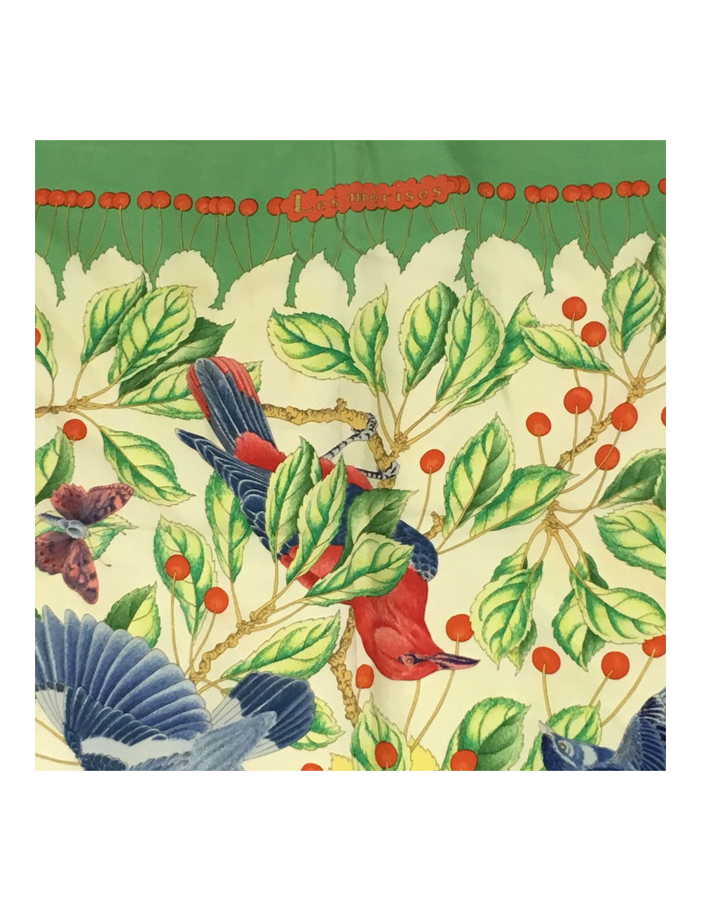 Hermès "Les Merises" in multicolored silk