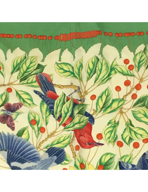 Hermès "Les Merises" in multicolored silk