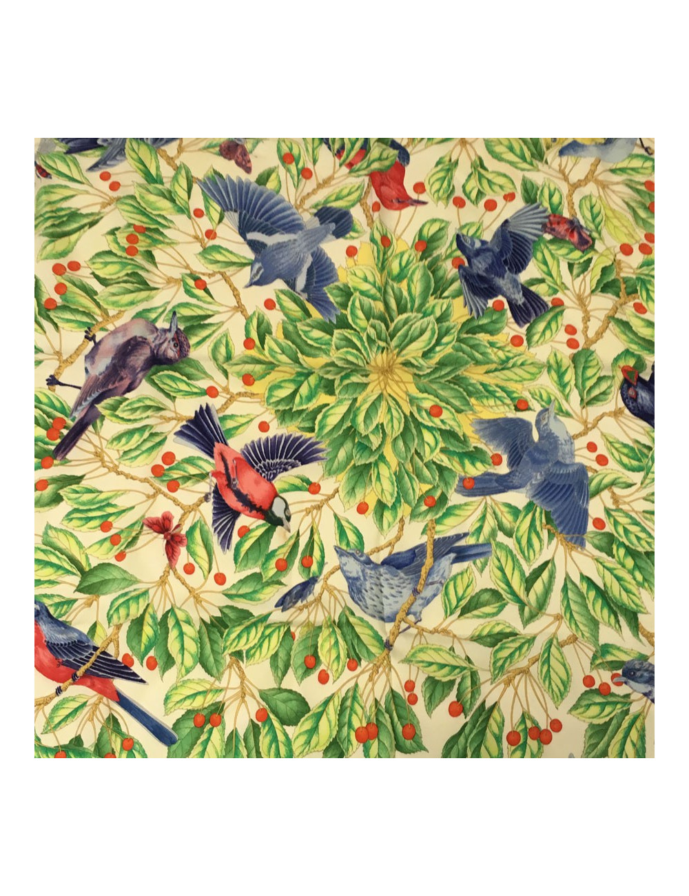 Hermès "Les Merises" in multicolored silk