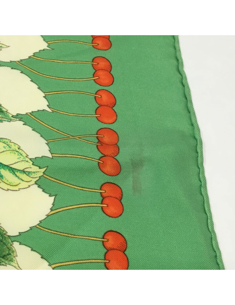 Foulard HERMES "Les Merises" en soie multicolore
