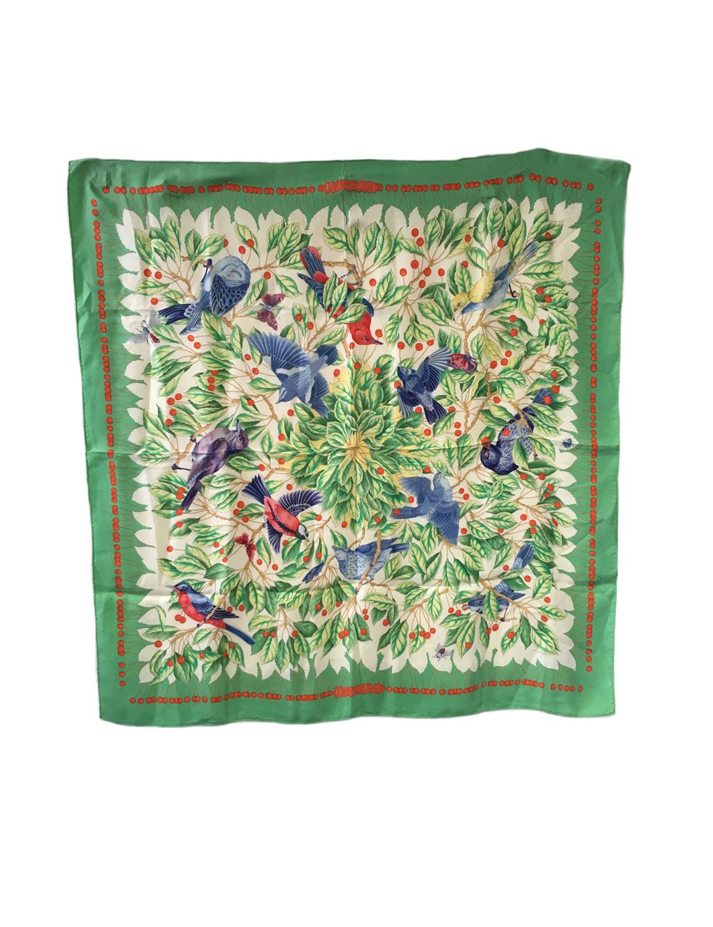 Hermès "Les Merises" in multicolored silk