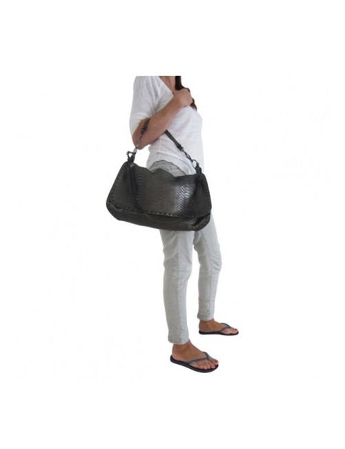 Sac python gris métallisé BOTTEGA VENETA