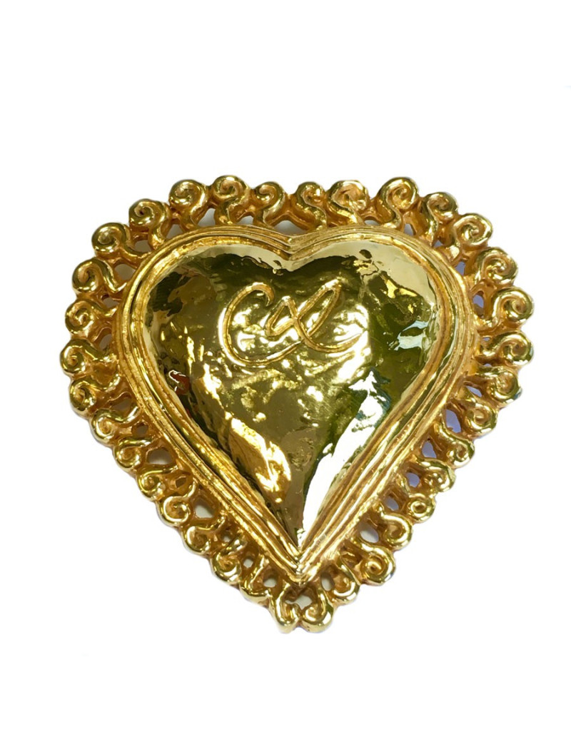 xxx Broche CHRISTIAN LACROIX coeur doré