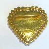 CHRISTIAN LACROIX heart brooch in gilded metal