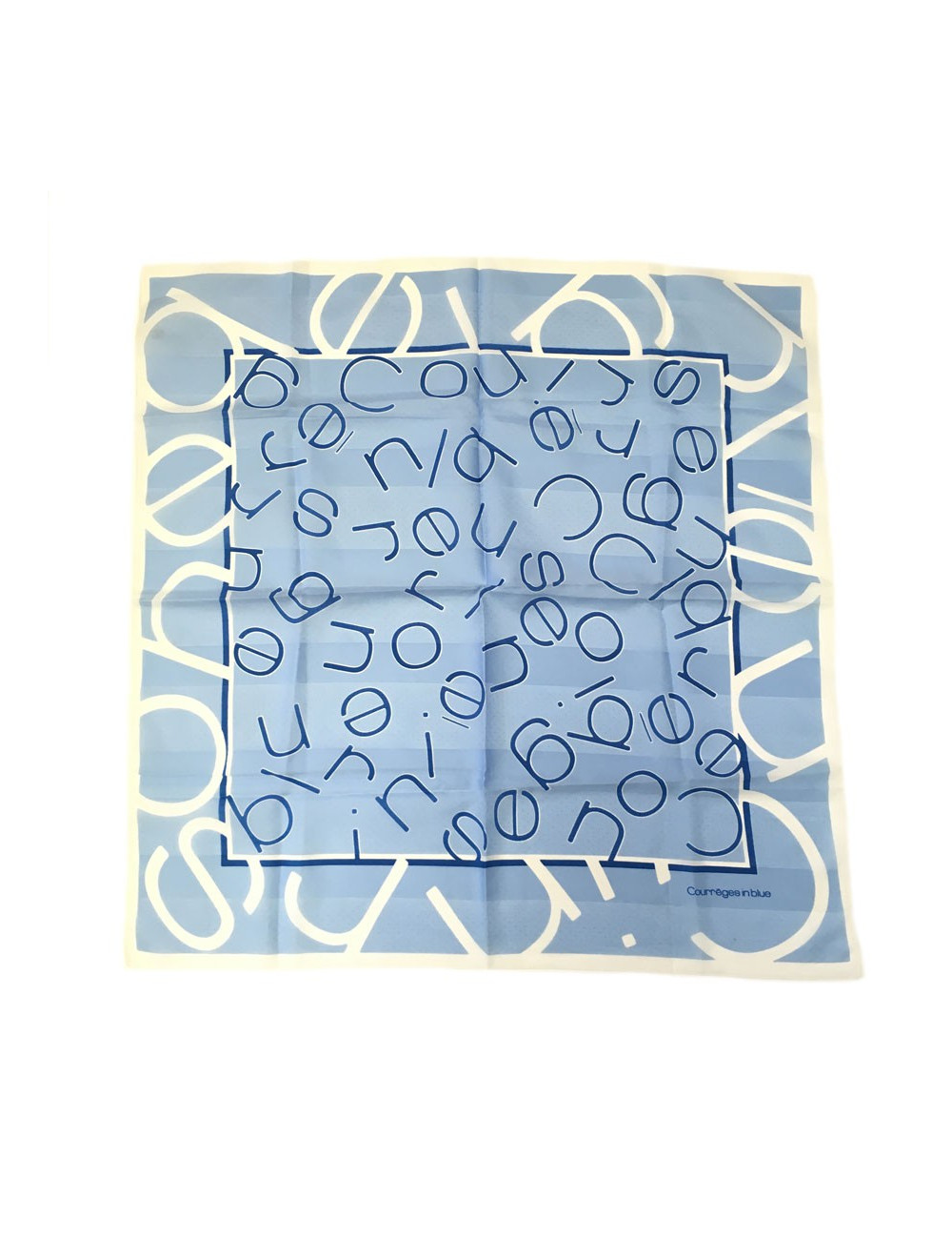 XXX Foulard COURREGES en polyester bleu clair