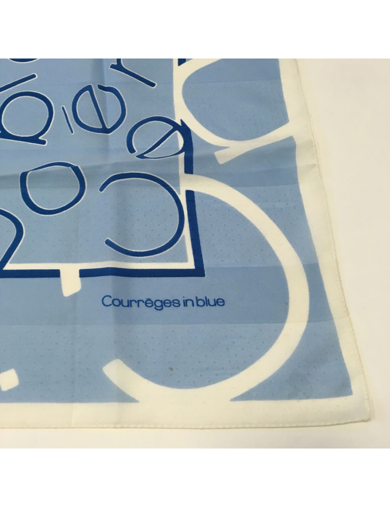 COURREGES scarf light blue polyester