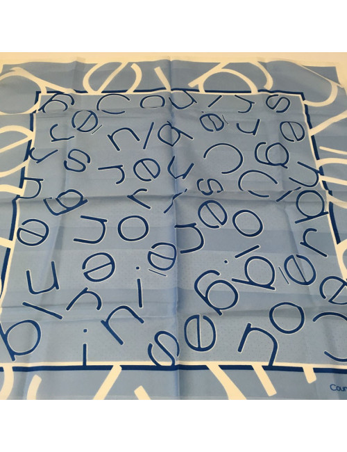 XXX Foulard COURREGES en polyester bleu clair