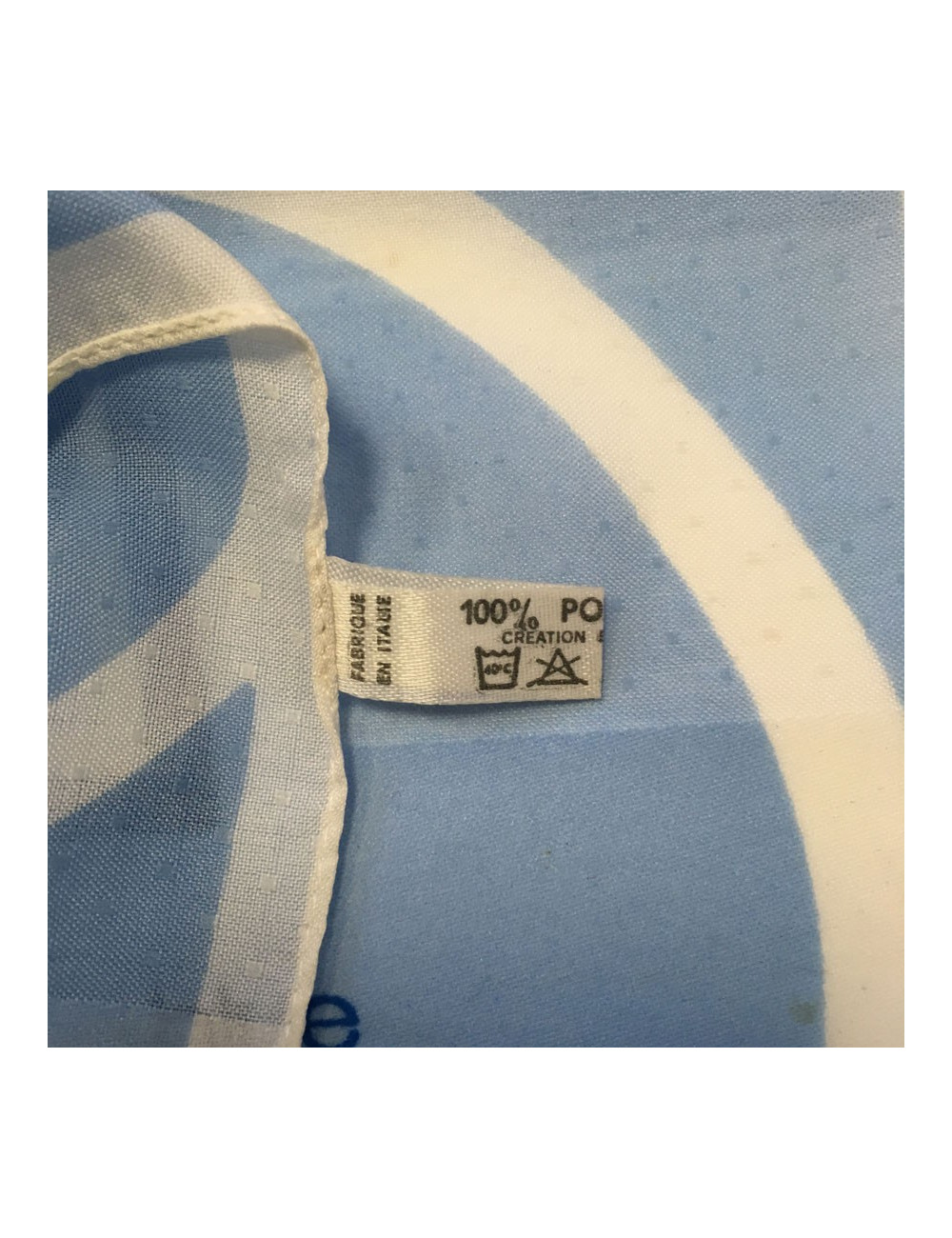 XXX Foulard COURREGES en polyester bleu clair