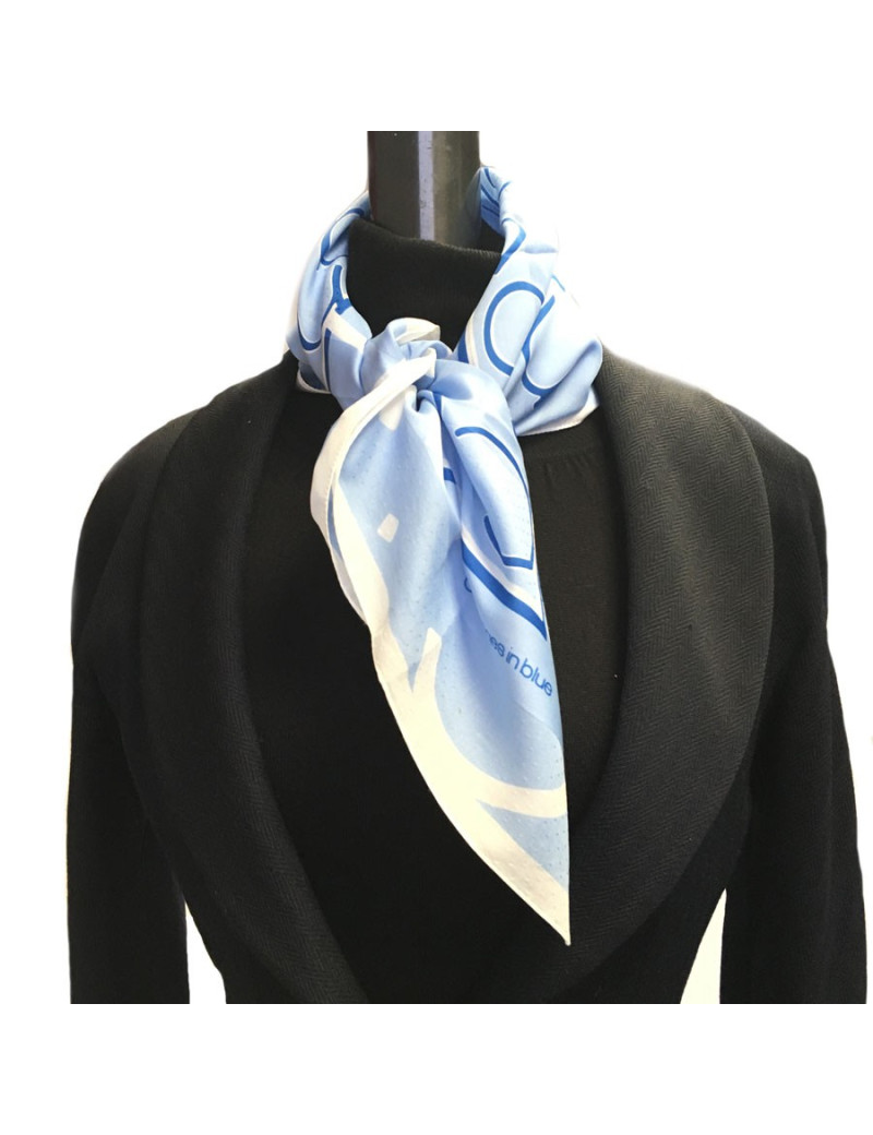 COURREGES scarf light blue polyester