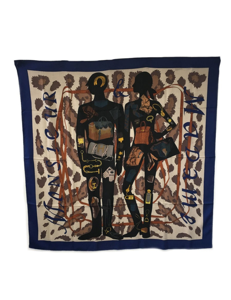 xxx Châle HERMES en cachemire et soie