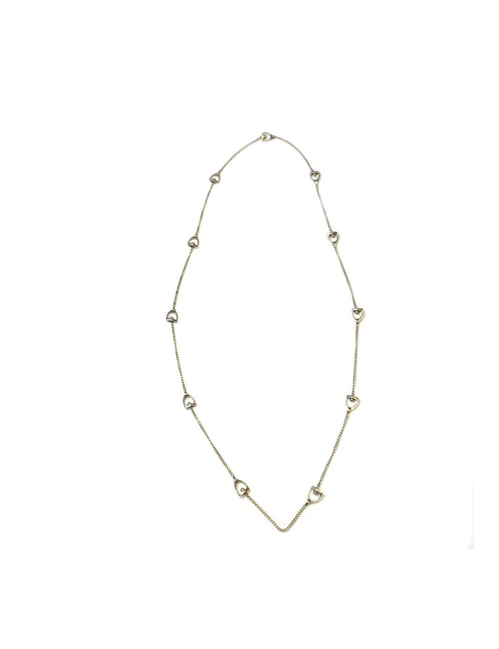 xxx Sautoir "Etriers"HERMES Vintage en argent massif