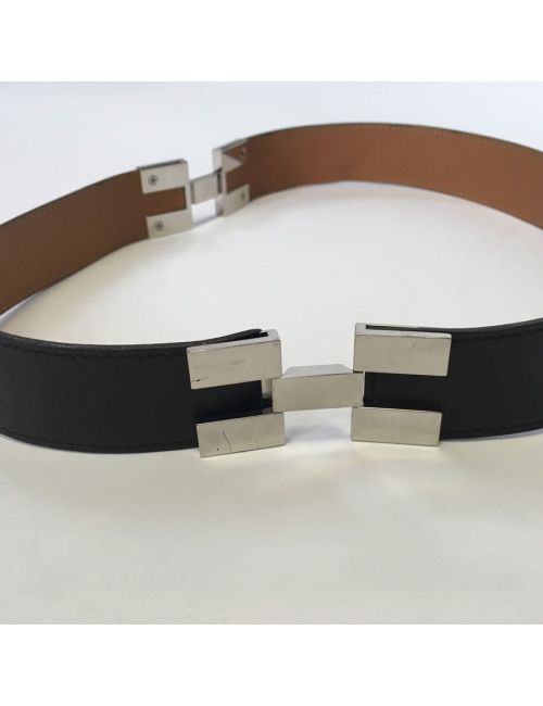 T36 brown leather HERMES belt