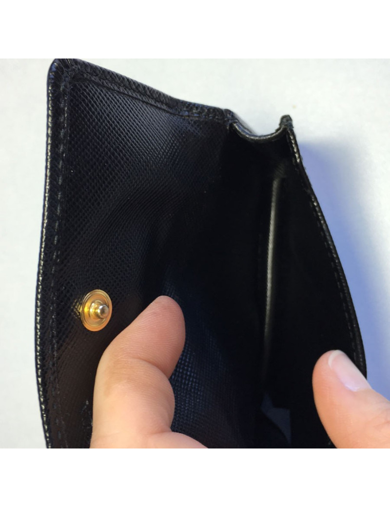 Black leather PRADA wallet