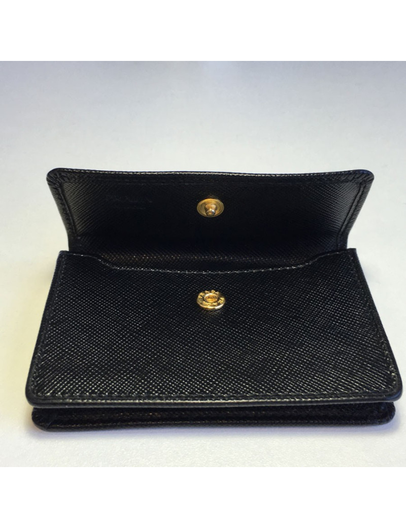 Black leather PRADA wallet