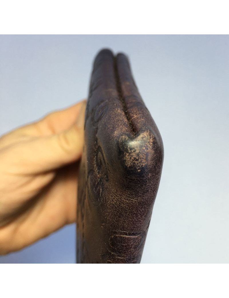 Pochette GUCCI monogram en cuir marron