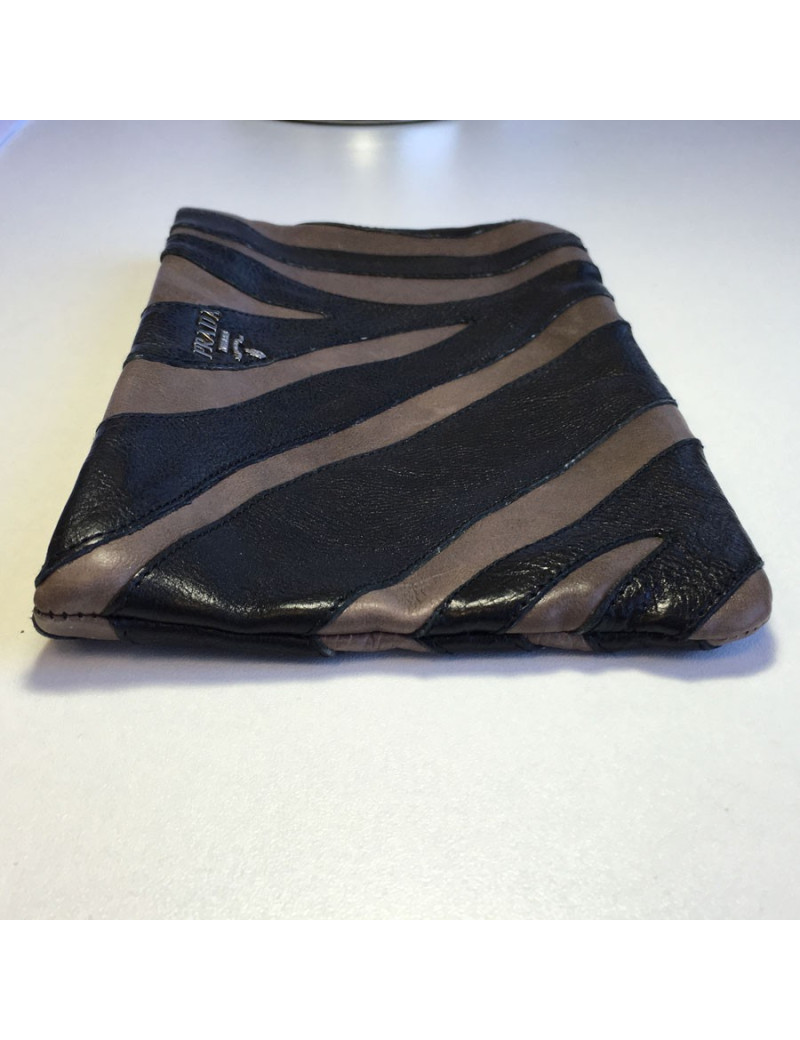 Two-tone leather PRADA wallet