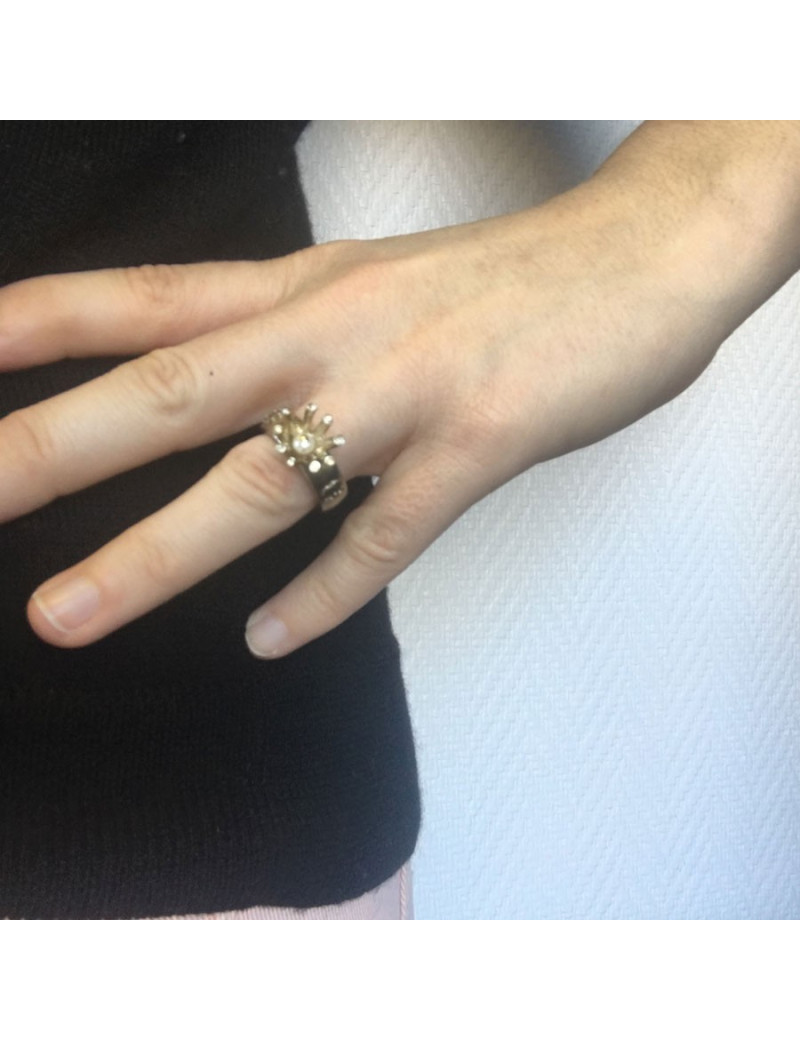 Ring CHANEL gold gold metal pale size 51