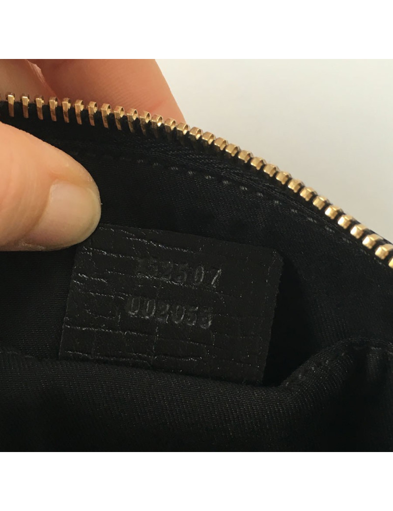 GUCCI wallet zip black monogram fabric