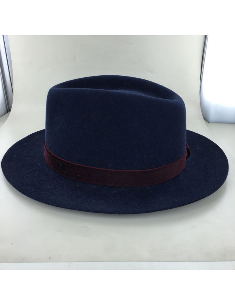 Felt Henrietta Maison MICHEL Blue Burgundy grosgrain