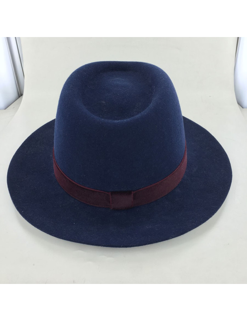 Felt Henrietta Maison MICHEL Blue Burgundy grosgrain