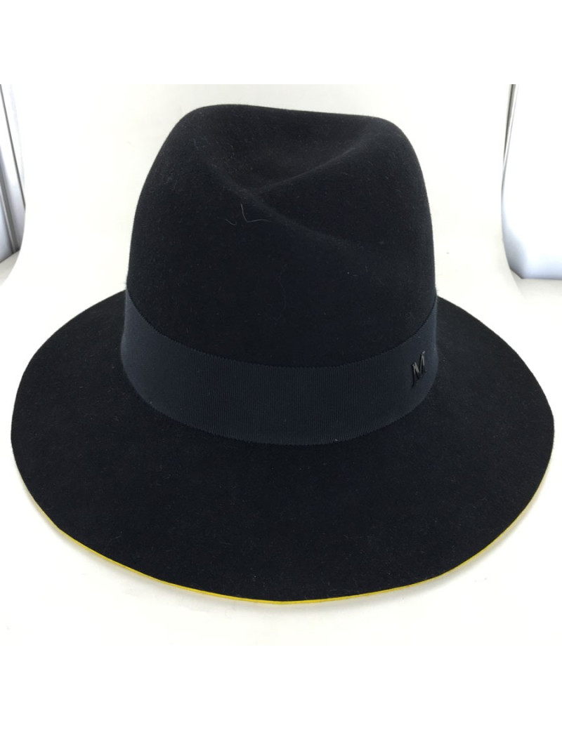 Felt Virginia MAISON MICHEL two-tone black and yellow