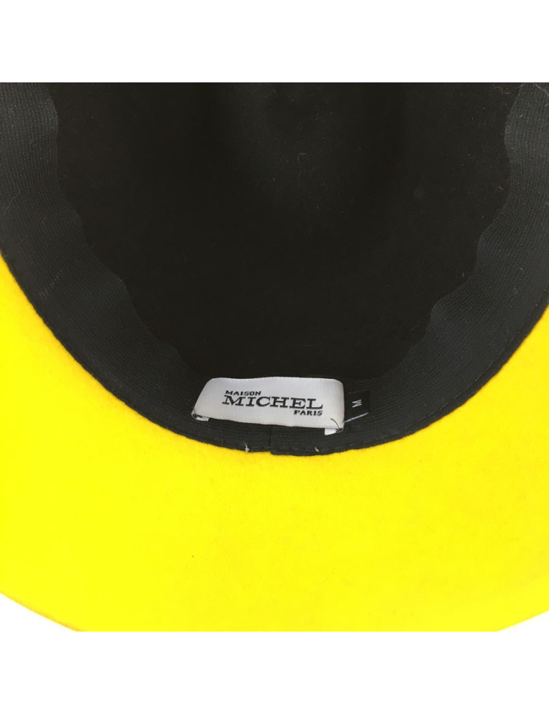Felt Virginia MAISON MICHEL two-tone black and yellow