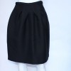 CHRISTIAN DIOR skirt in Black wool crepe