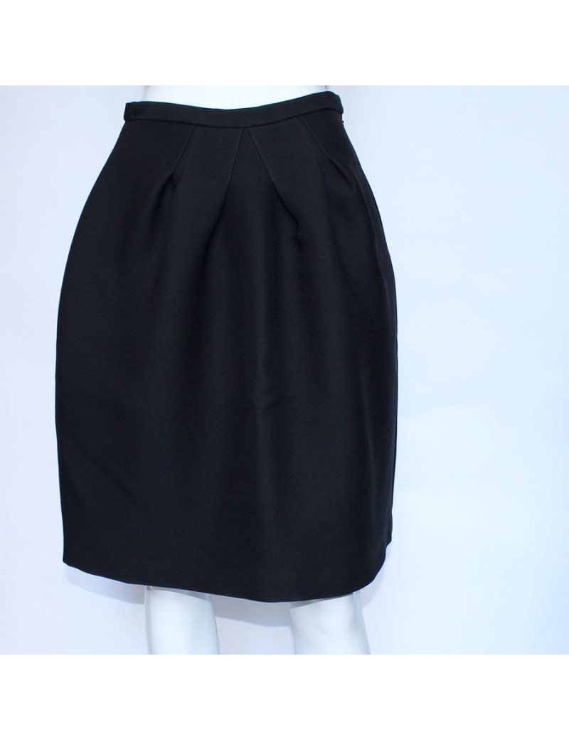 CHRISTIAN DIOR skirt in Black wool crepe