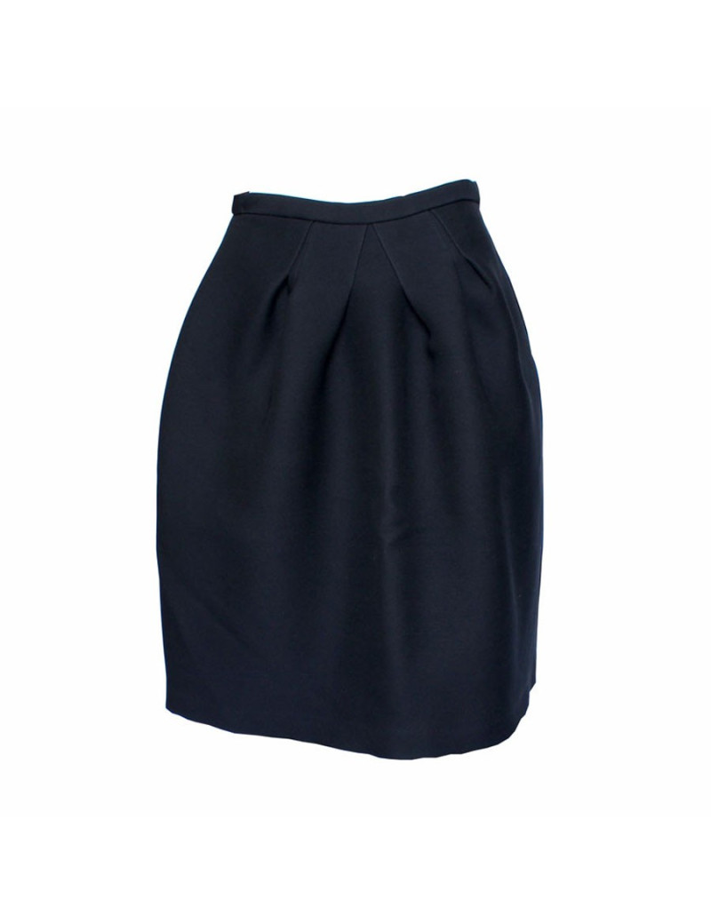CHRISTIAN DIOR skirt in Black wool crepe