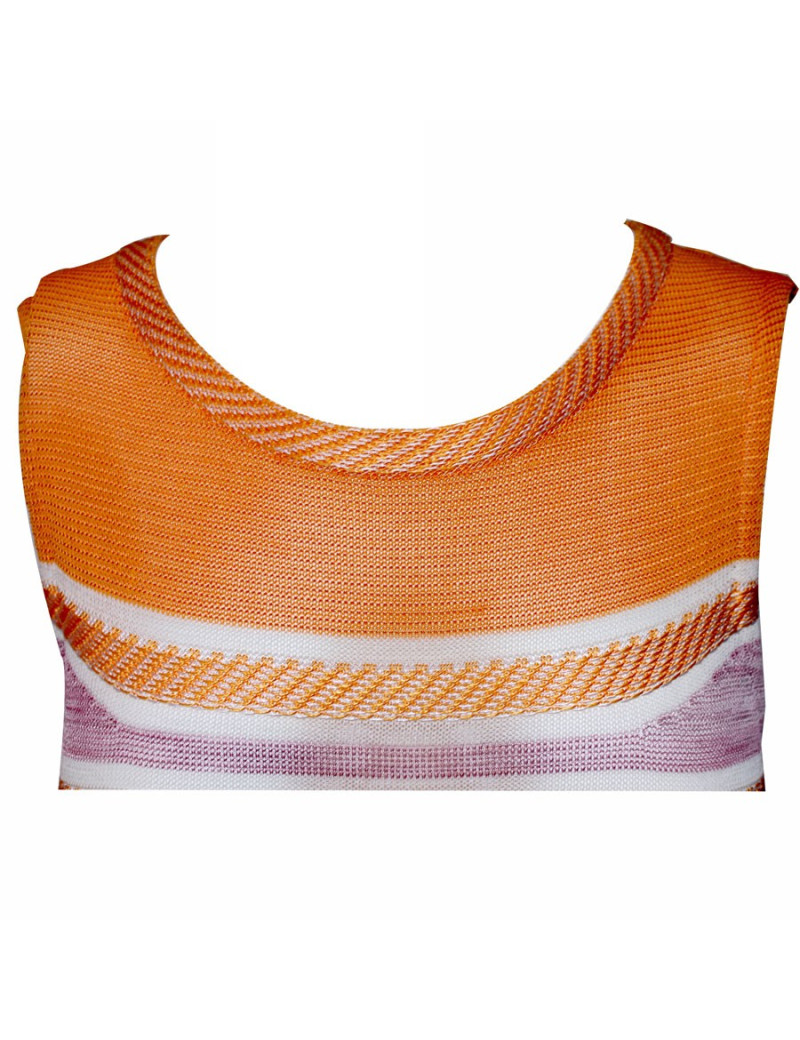 MISSONI T 40 orange and purple summer dress