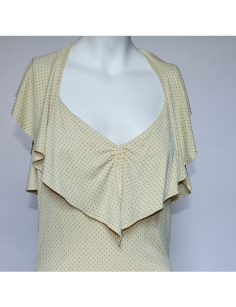 CHLOE dress yellow and green hearts