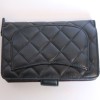 Black CHANEL quilted leather wallet