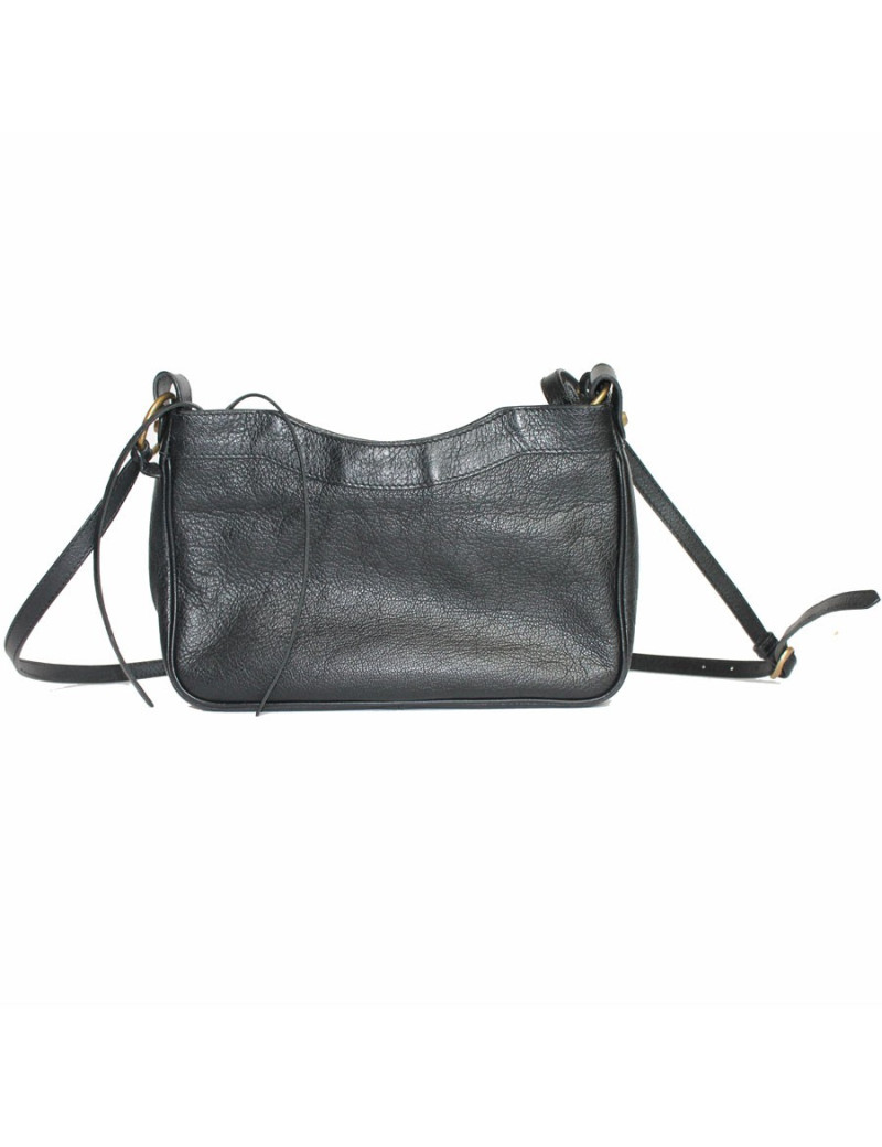 Sac bandoulière BALENCIAGA cuir grainé noir