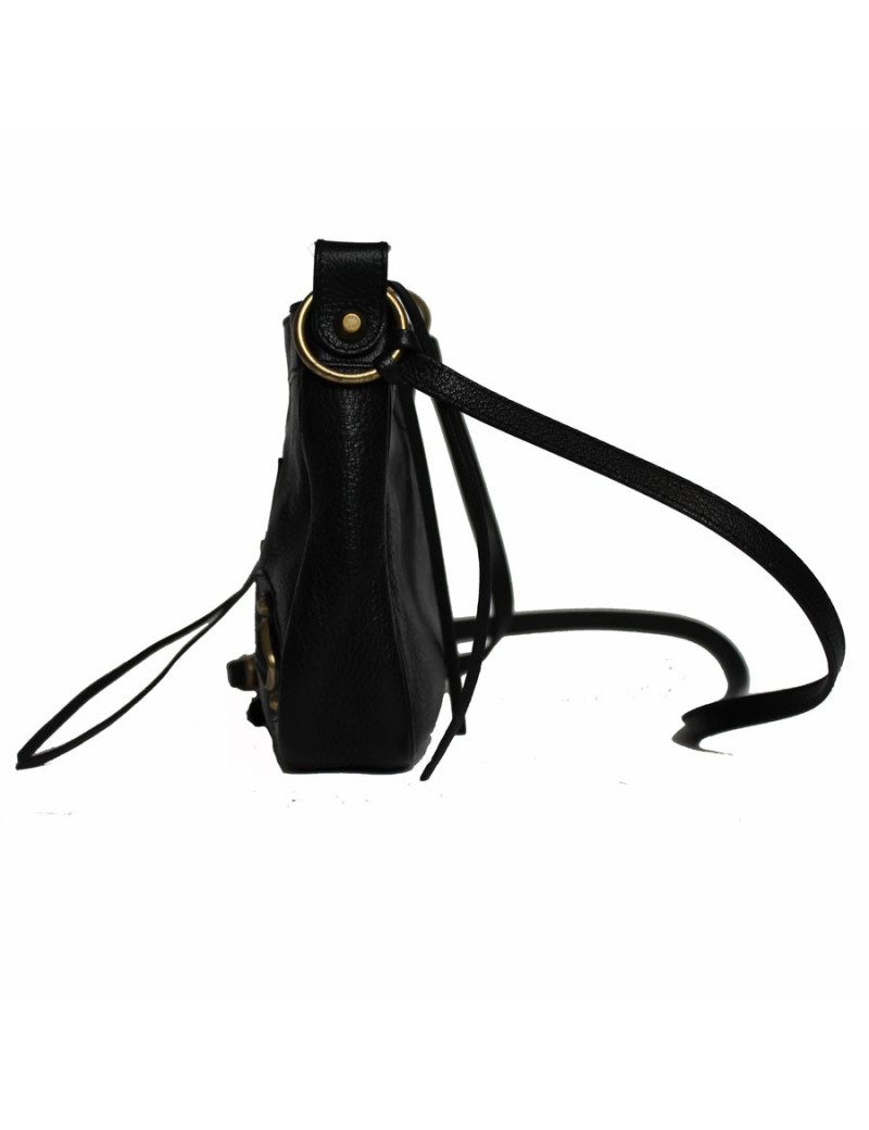 Sac bandoulière BALENCIAGA cuir grainé noir