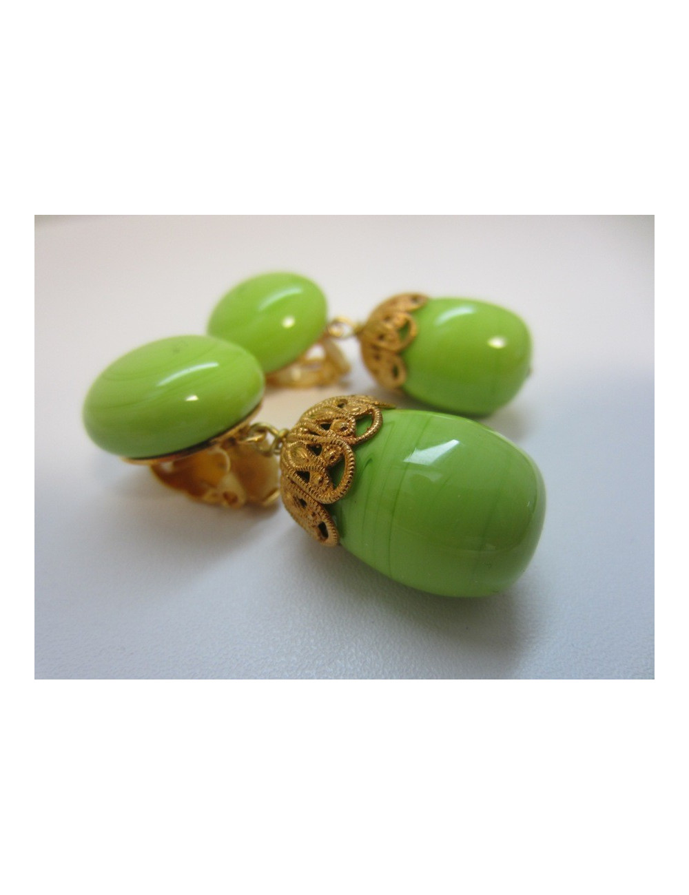 Clips pâte de verre MARGUERITE DE VALOIS