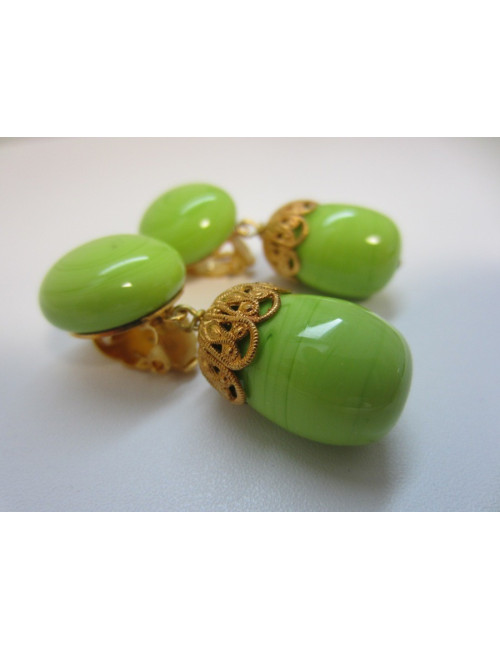 Clips pâte de verre MARGUERITE DE VALOIS