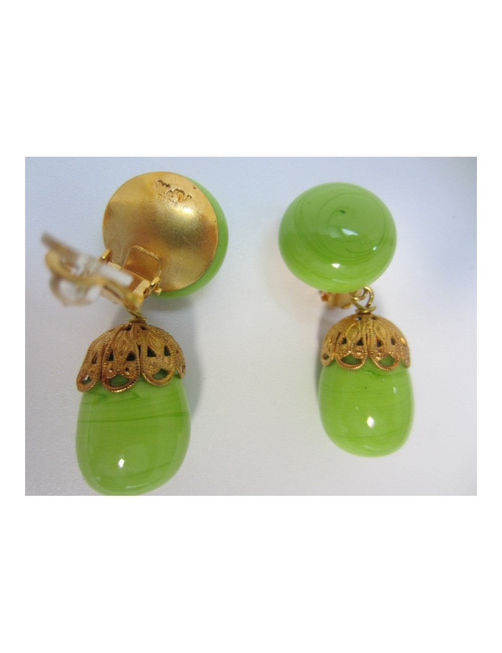 Clips pâte de verre MARGUERITE DE VALOIS