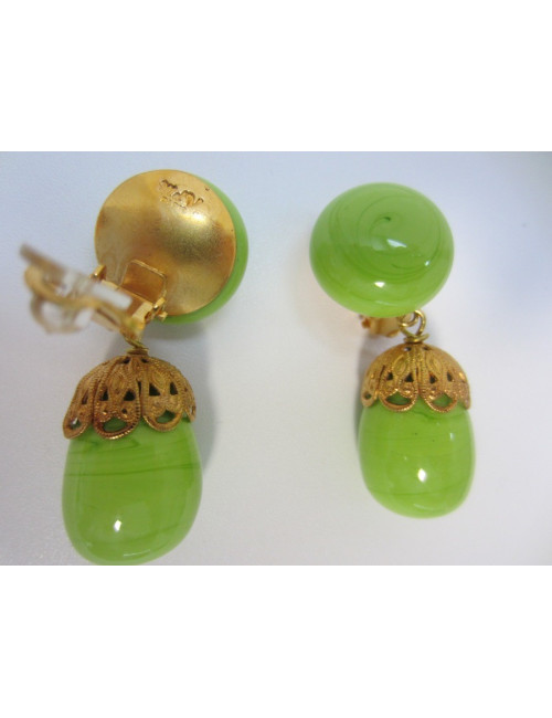 Clips pâte de verre MARGUERITE DE VALOIS