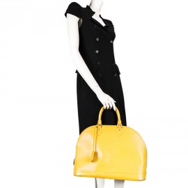 Bag 'Alma' LOUIS VUITTON yellow epi GM leather